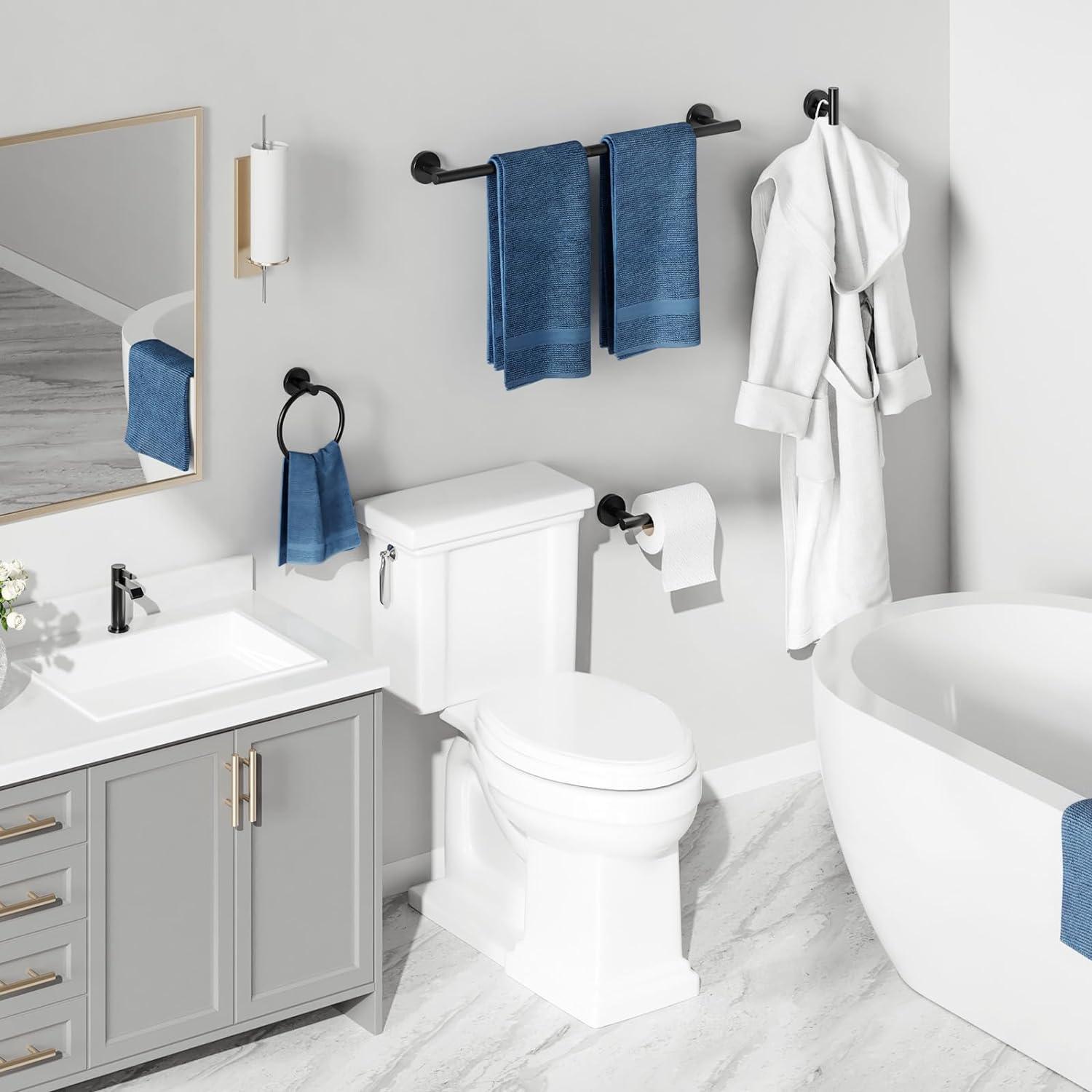 Juego de Accesorios de Baño USHOWER Negro Mate 4 Piezas