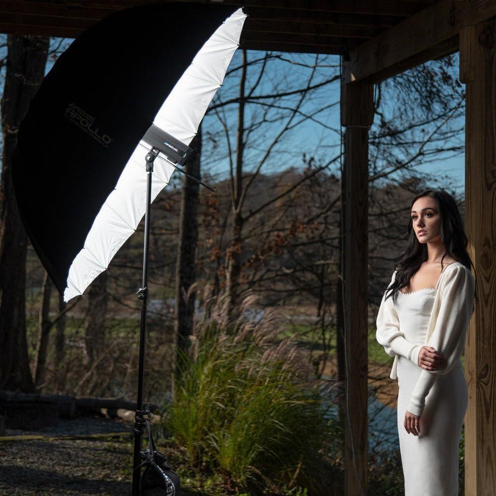 Paraguas Profundo Westcott 135.89 cm Rebote Blanco