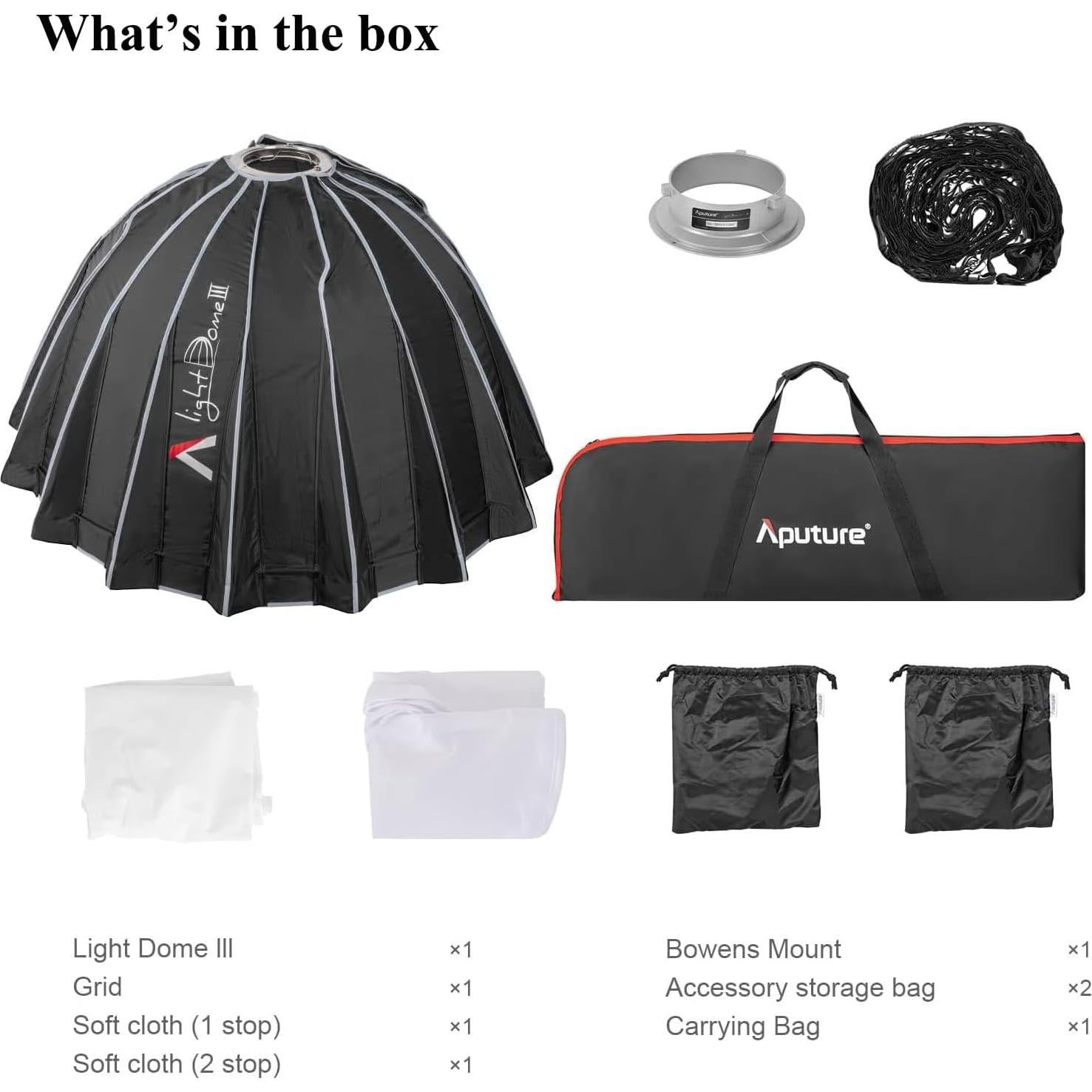 Softbox Aputure Light Dome III 90 cm Bowens con Bolsa