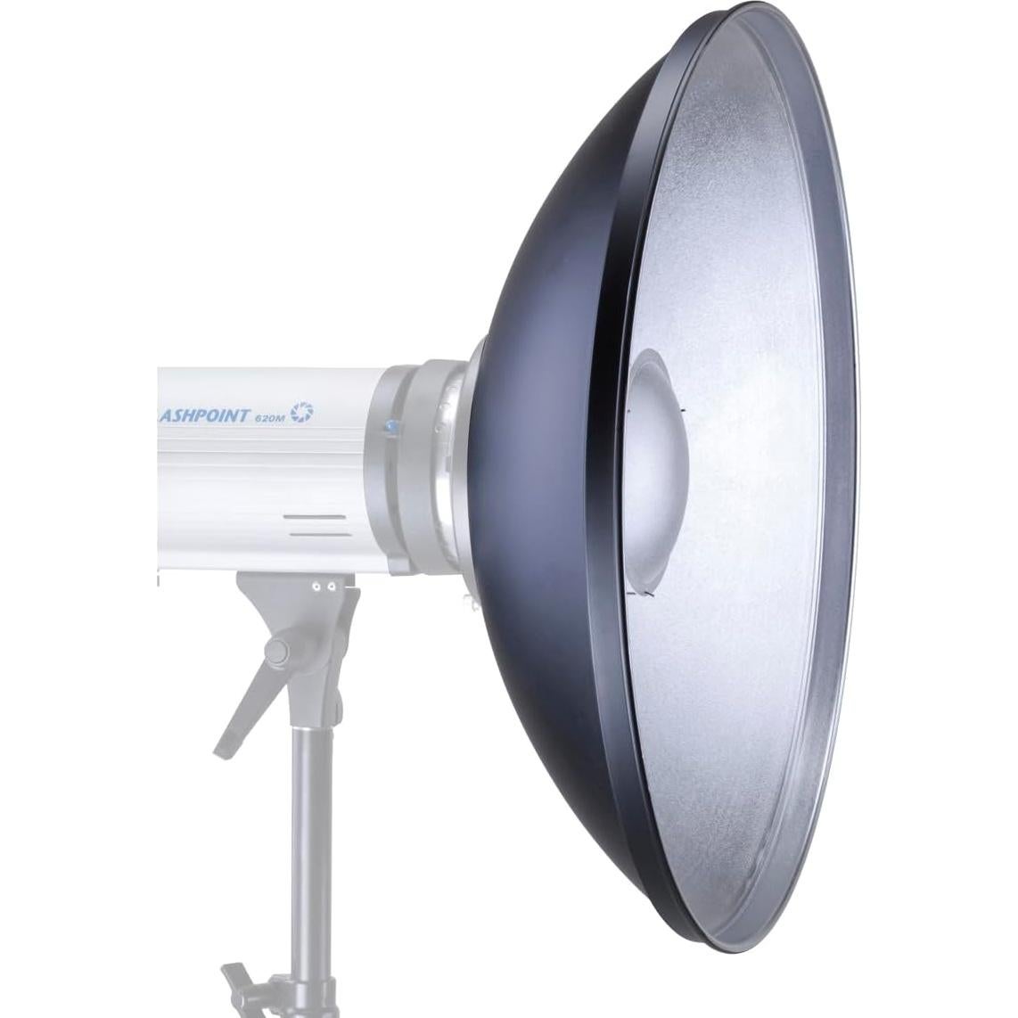 Plato de Belleza Plateado 43cm Glow para Balcar/Alien Bees