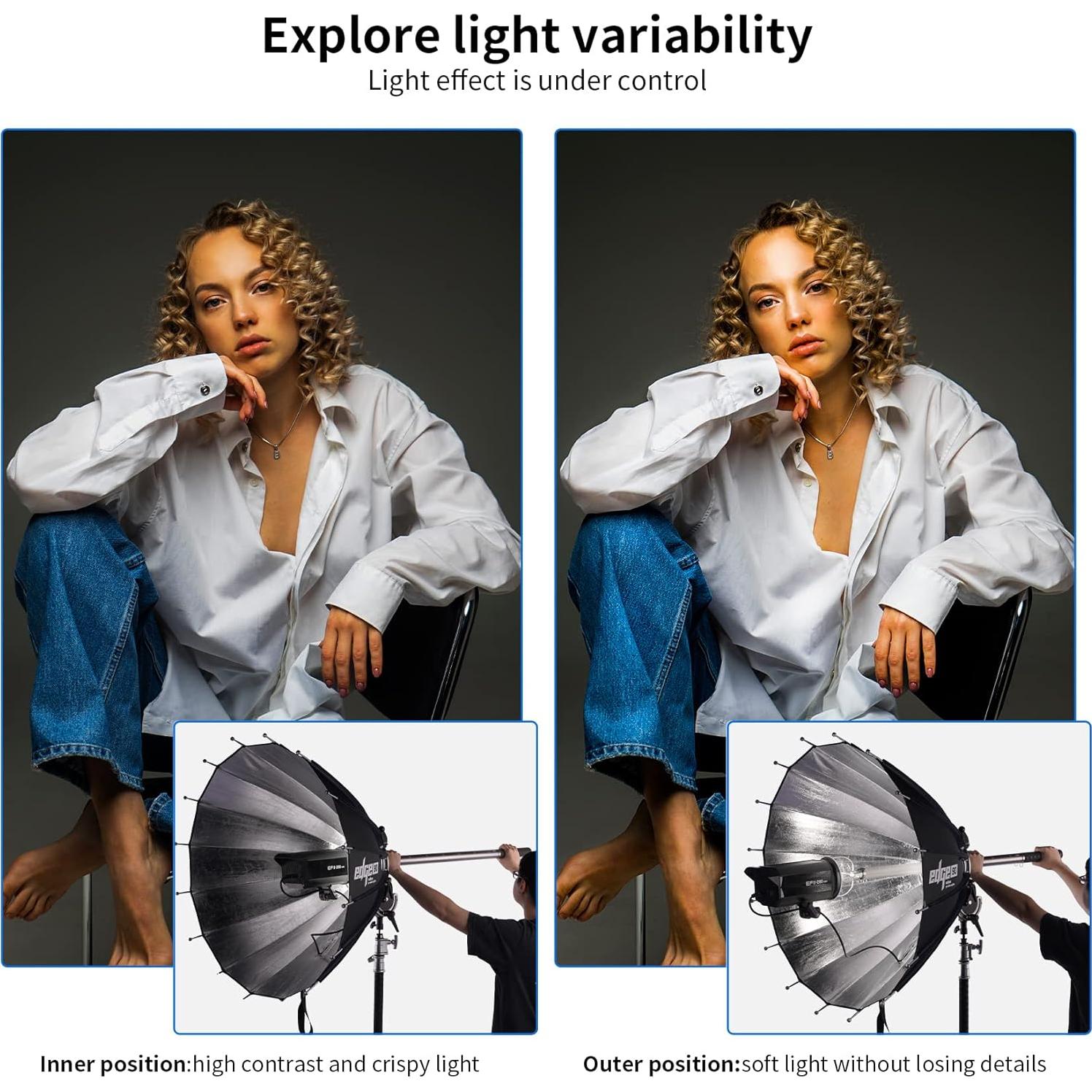 Reflector Parabólico Selens SER120 120cm con Varilla de Enfoque