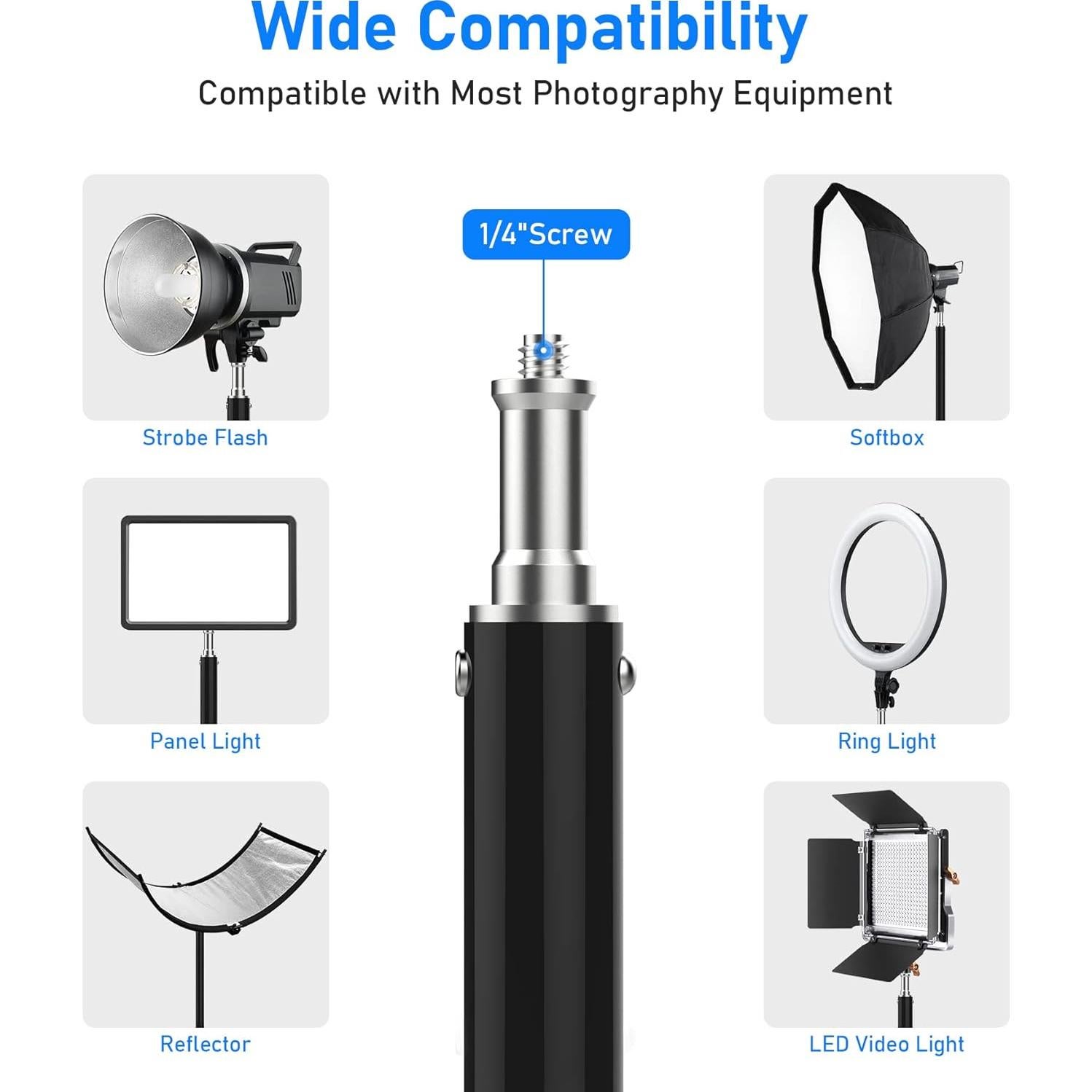 Soporte de Luz Ajustable 2.8m Sdfghj para Fotografía