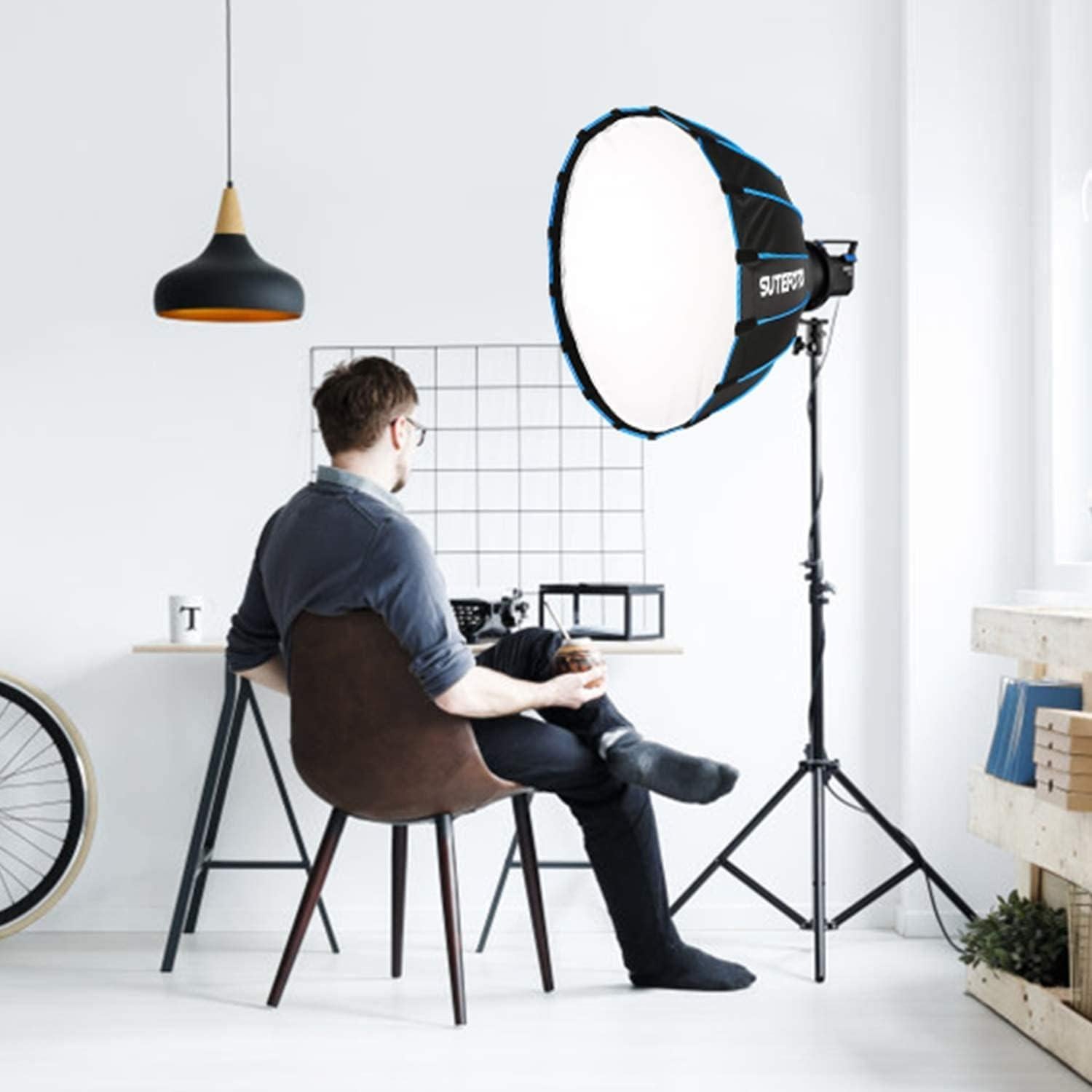 Softbox 60cm Sutefoto con Montura Bowens, Plegable y Ligero