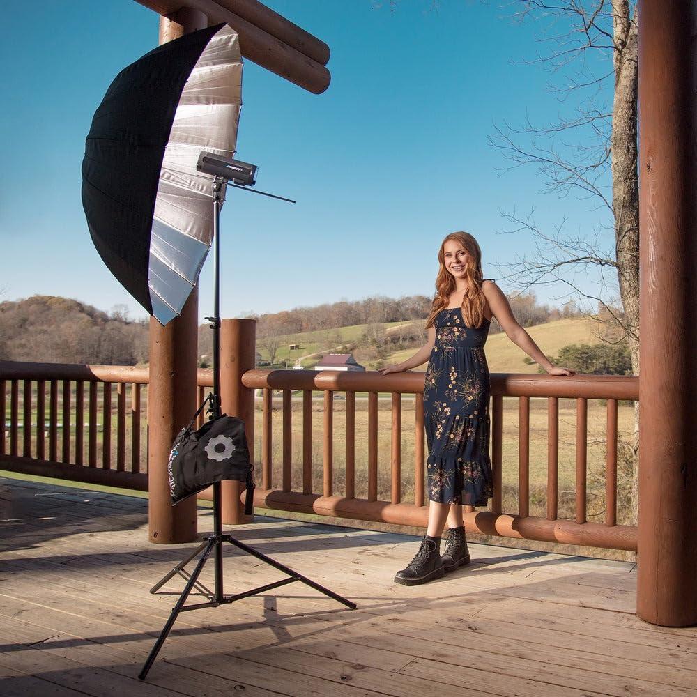 Paraguas Profundo Westcott Apollo 135cm Reflectante Plateado