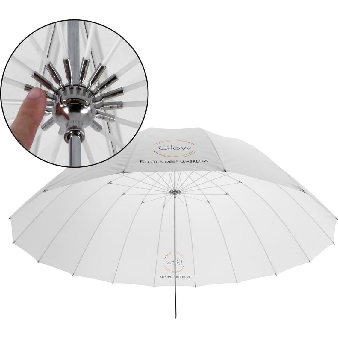 Paraguas Translúcido Profundo Glow 165 cm Fibra de Vidrio