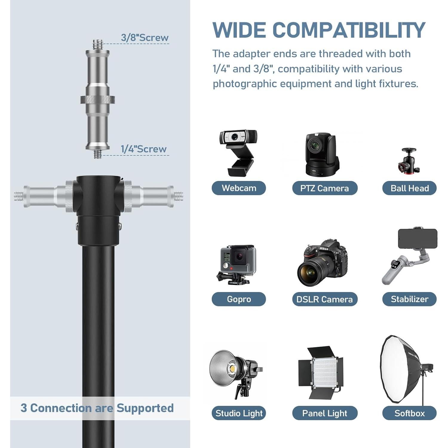 Soporte de Luz de Servicio Pesado Sdfghj 4m Ajustable Metal