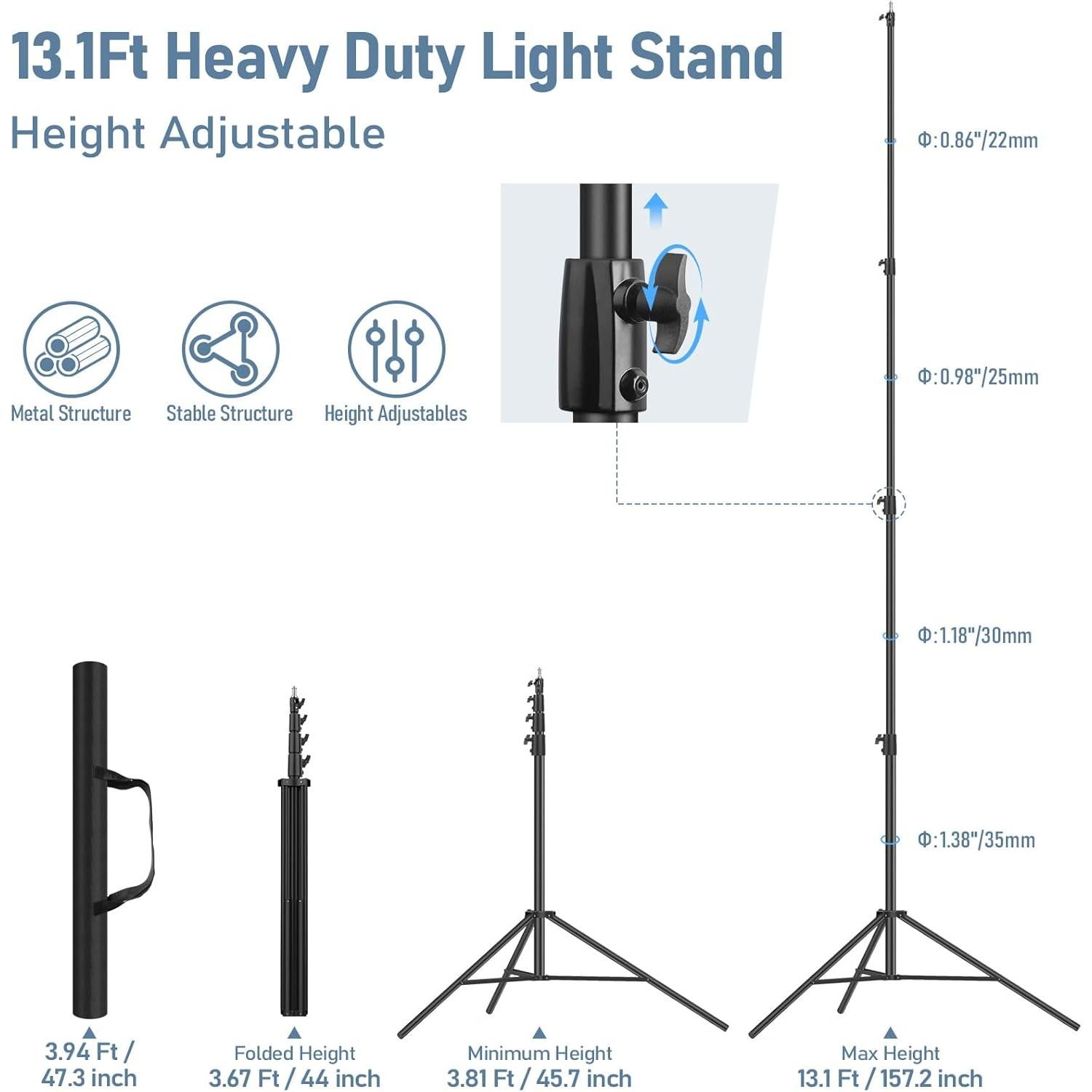Soporte de Luz de Servicio Pesado Sdfghj 4m Ajustable Metal