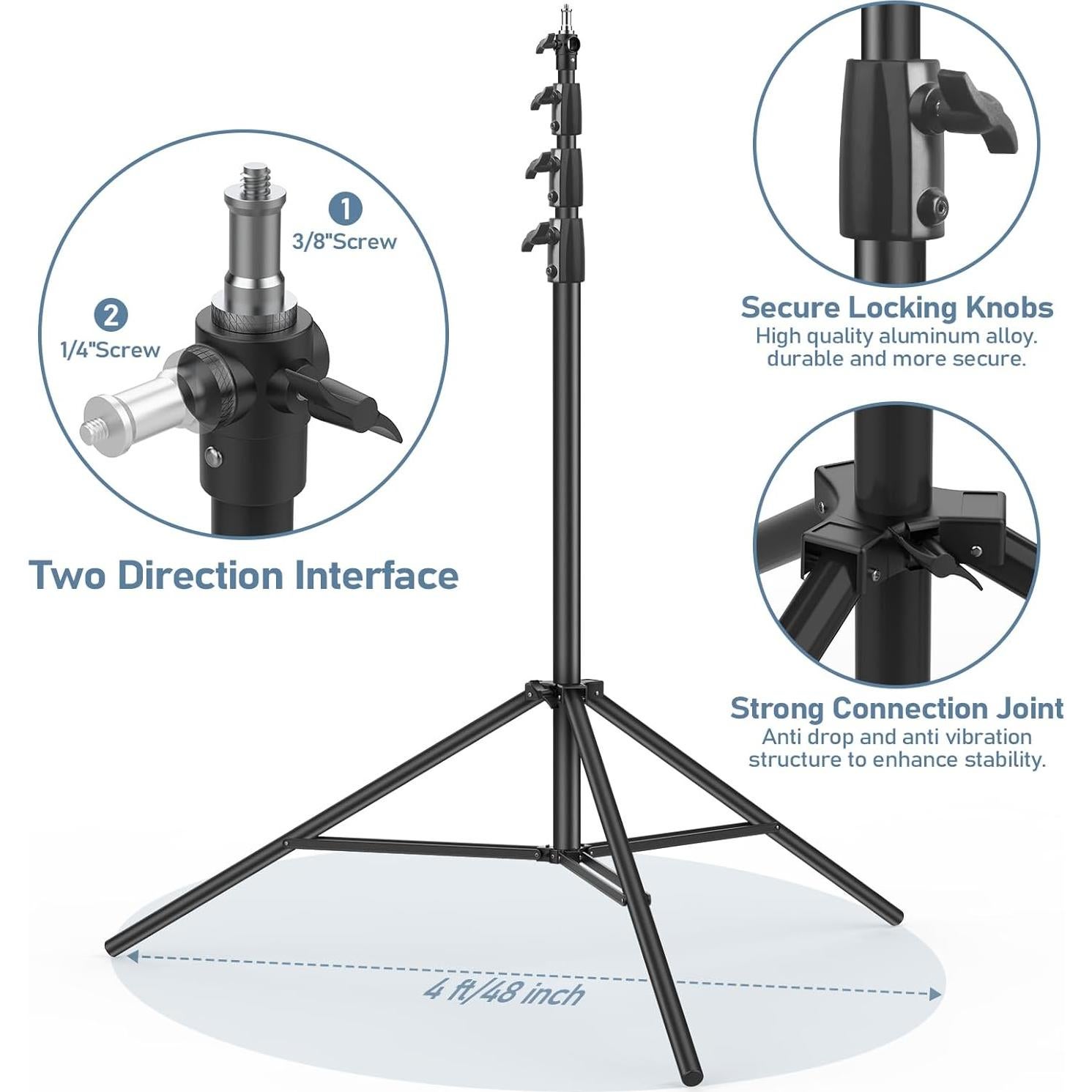 Soporte de Luz de Servicio Pesado Sdfghj 4m Ajustable Metal