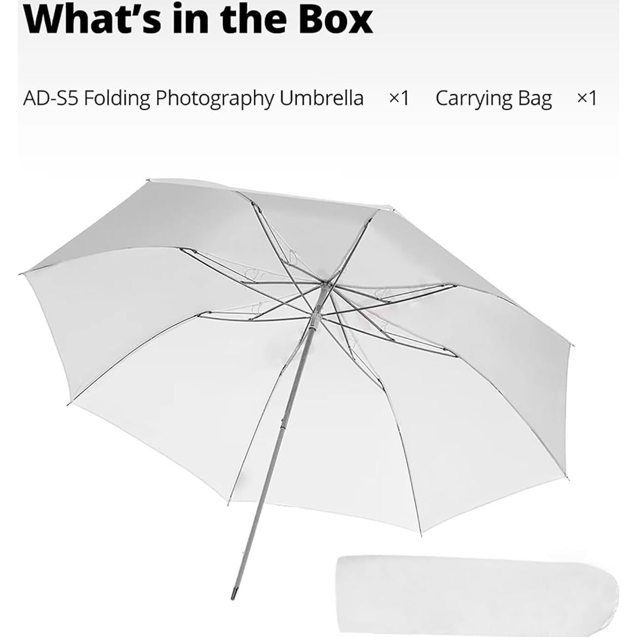 ADS5 Reflective Umbrella Photography Studio Soft Light Umbrella Large Diffuser Reflector Umbrella for Studio