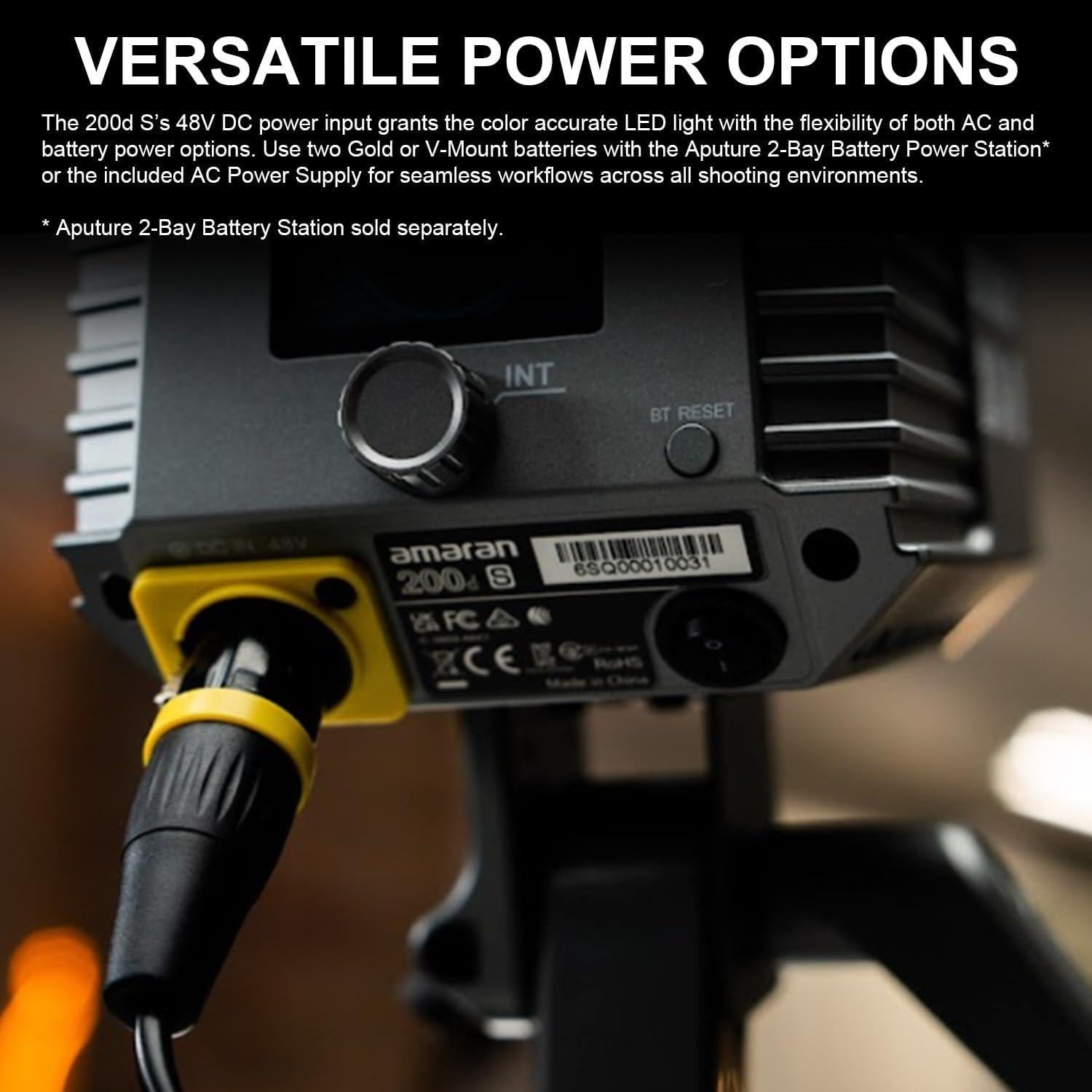 Luz LED Aputure Amaran 200d S 200W 5600K con Control Remoto