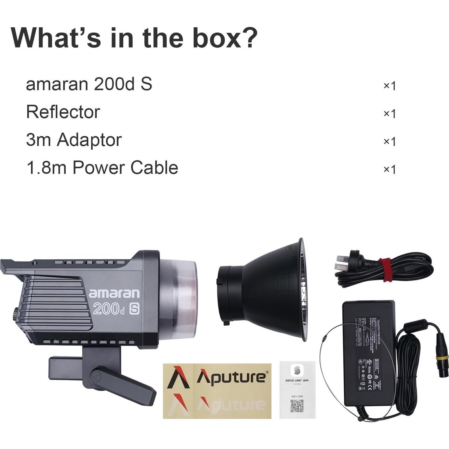 Luz LED Aputure Amaran 200d S 200W 5600K con Control Remoto