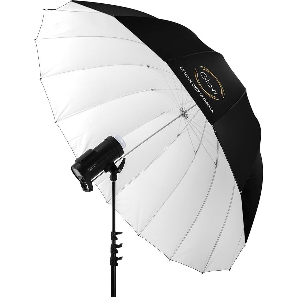 Paraguas Profundo Glow EZ Lock 165 cm Fibra de Vidrio Blanco