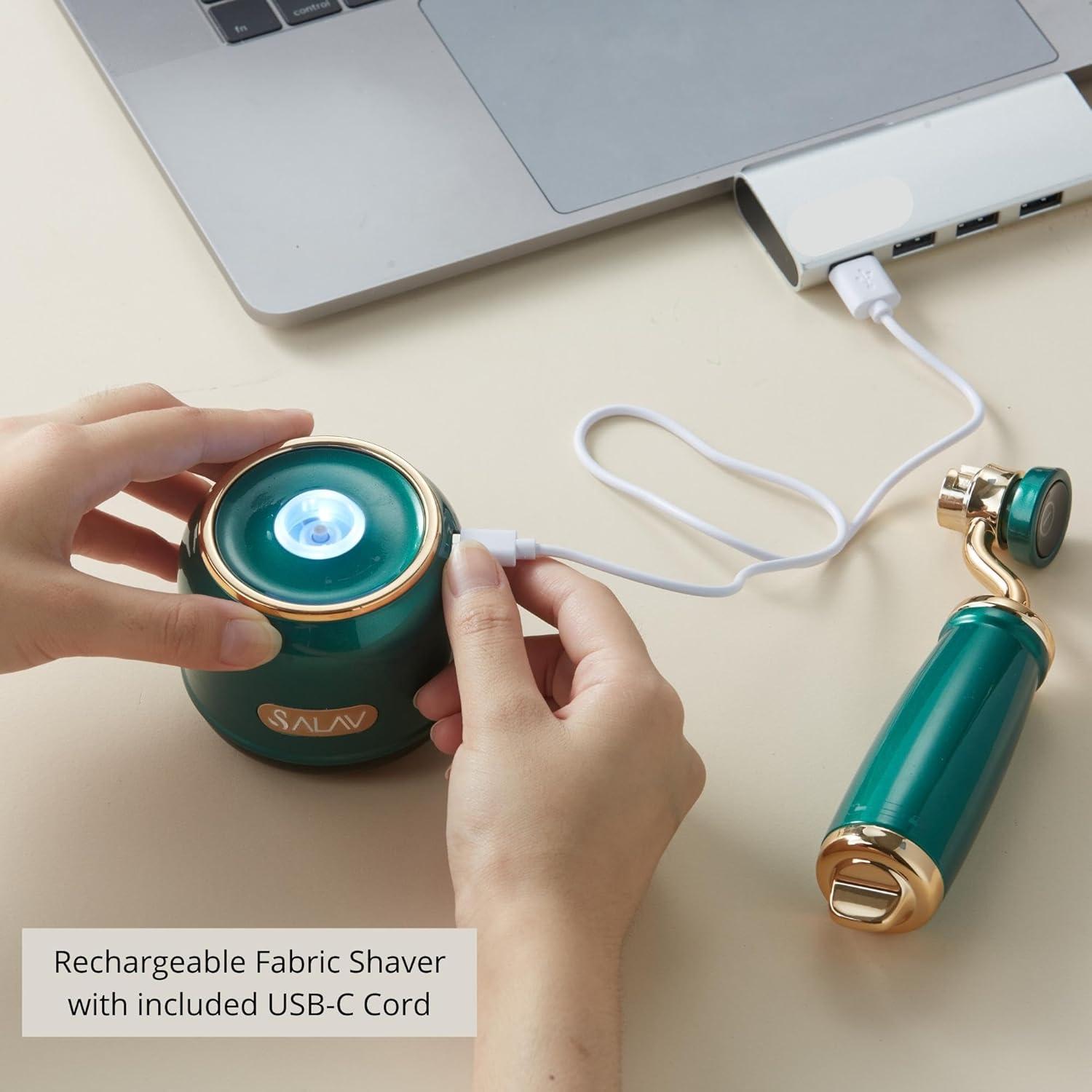 Quitapelusas y Rodillo para Pelusa SALAV Retro 2-en-1 Esmeralda