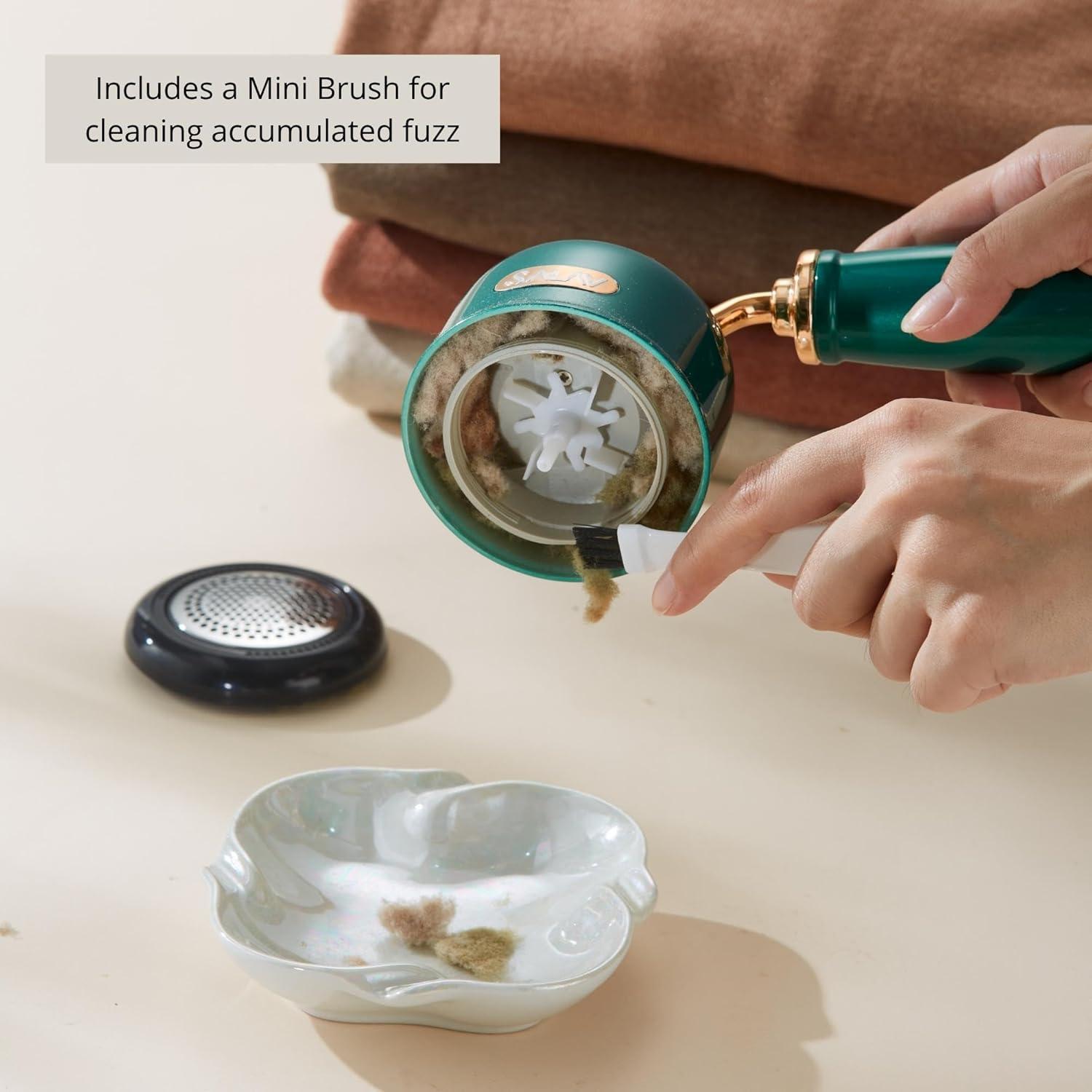 Quitapelusas y Rodillo para Pelusa SALAV Retro 2-en-1 Esmeralda