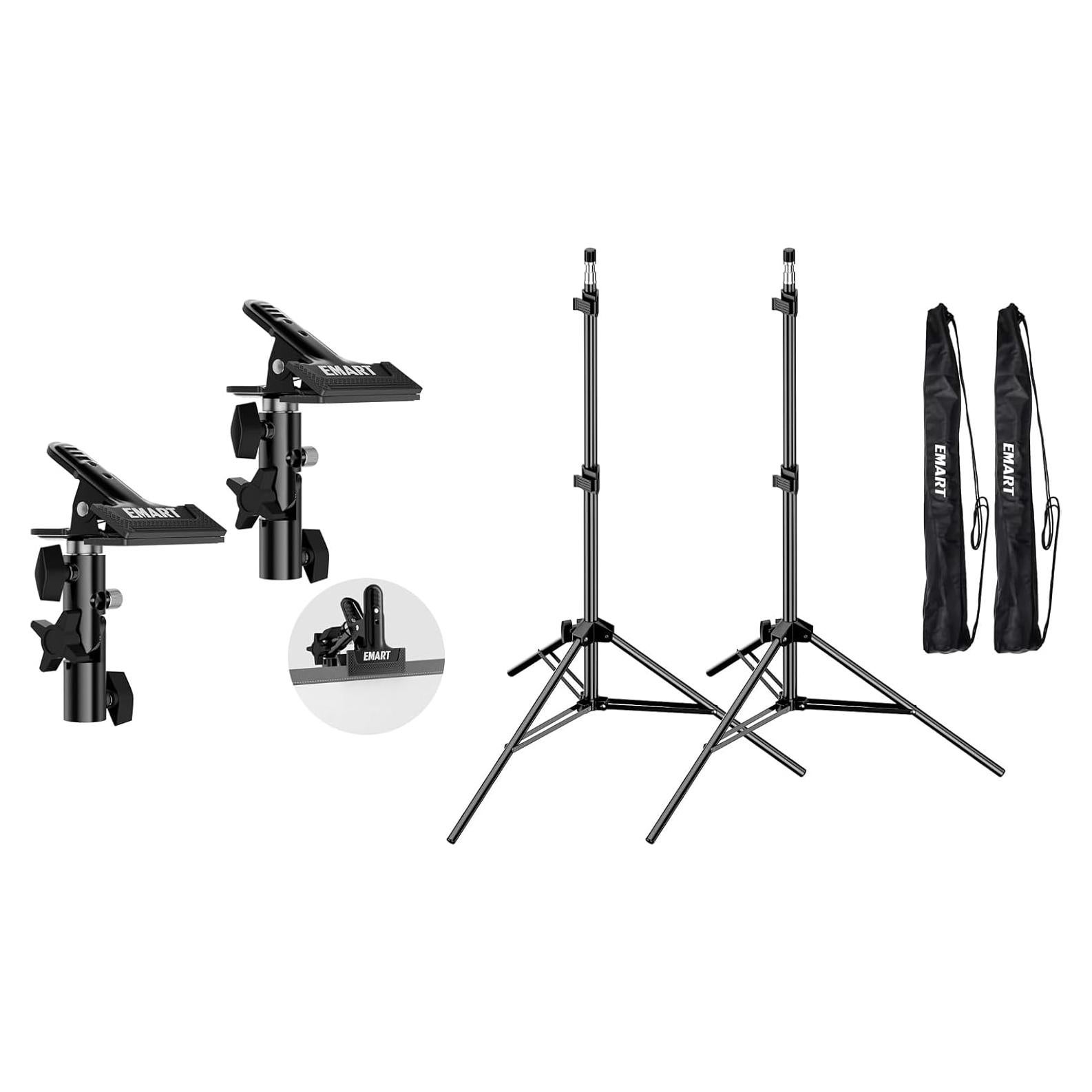Soporte de Luz EMART 2.13 m Trípode Fotografía x2 + Reflector x2