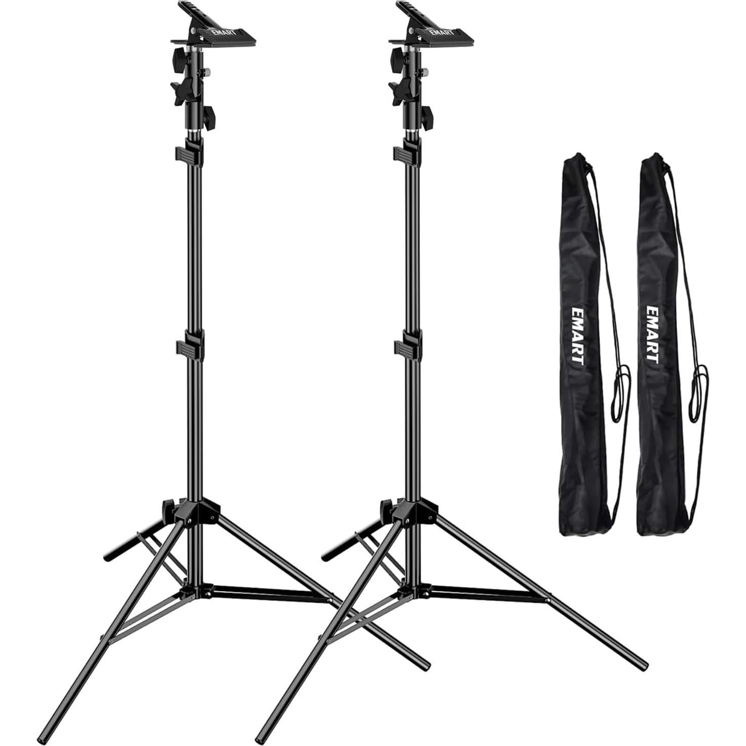 Soporte de Luz EMART 2.13 m Trípode Fotografía x2 + Reflector x2