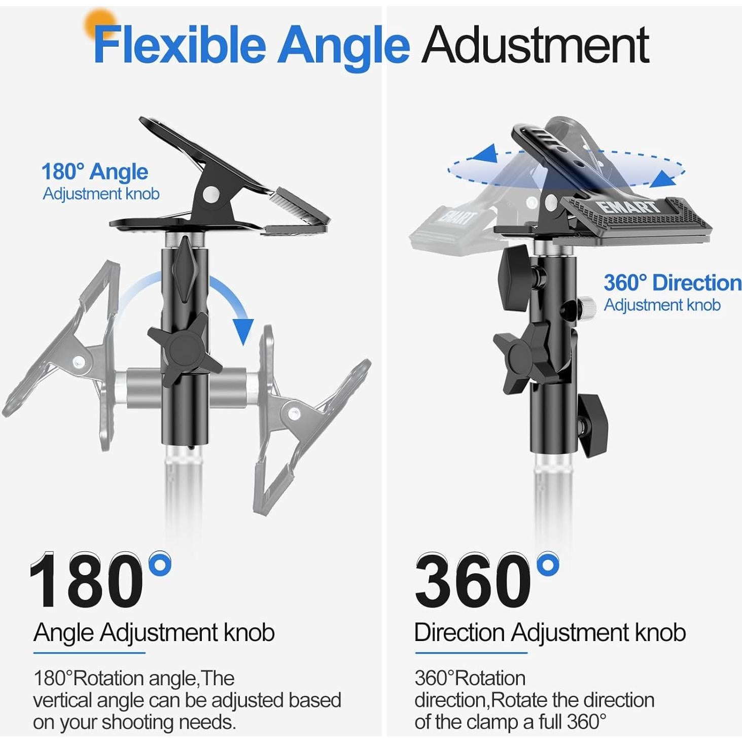Soporte de Luz EMART 2.13 m Trípode Fotografía x2 + Reflector x2