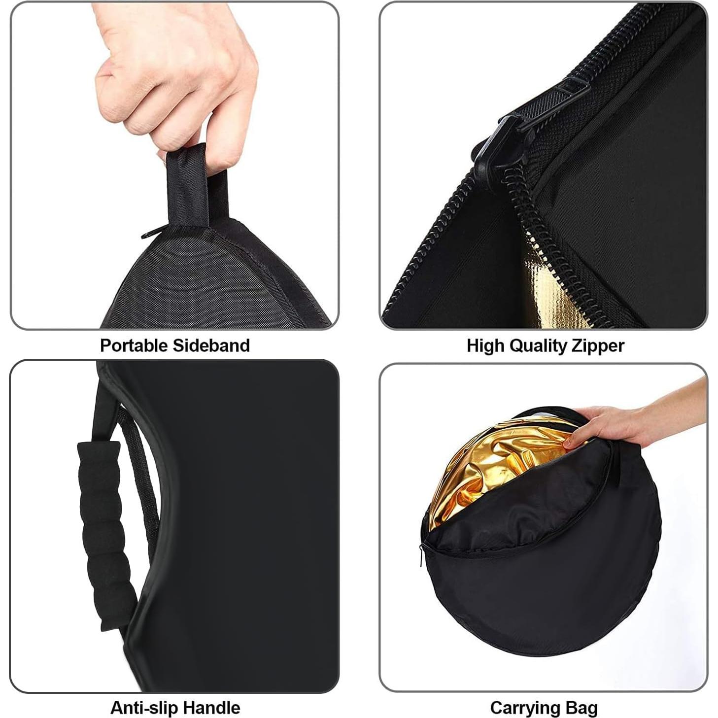 Reflector Fotográfico 5-en-1 GVM 78cm con Estuche