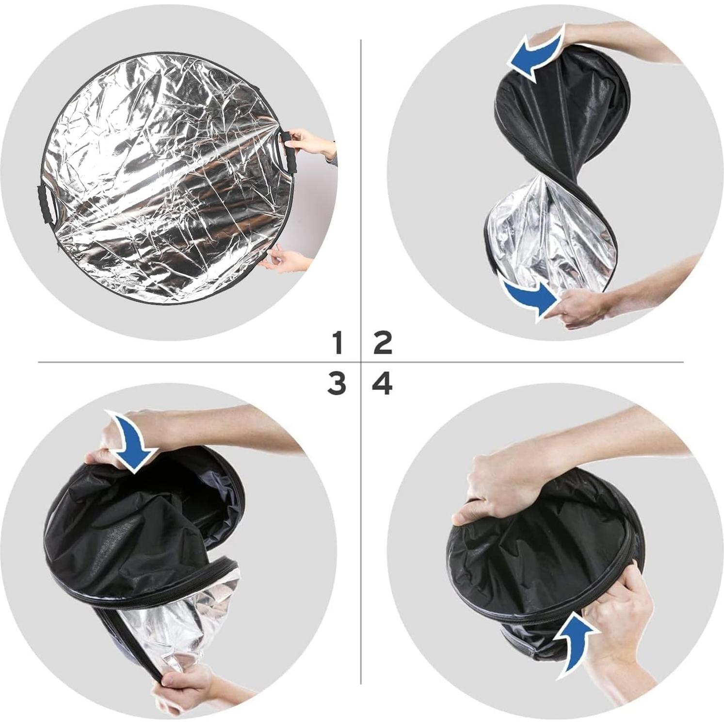 Reflector Fotográfico 5-en-1 GVM 78cm con Estuche