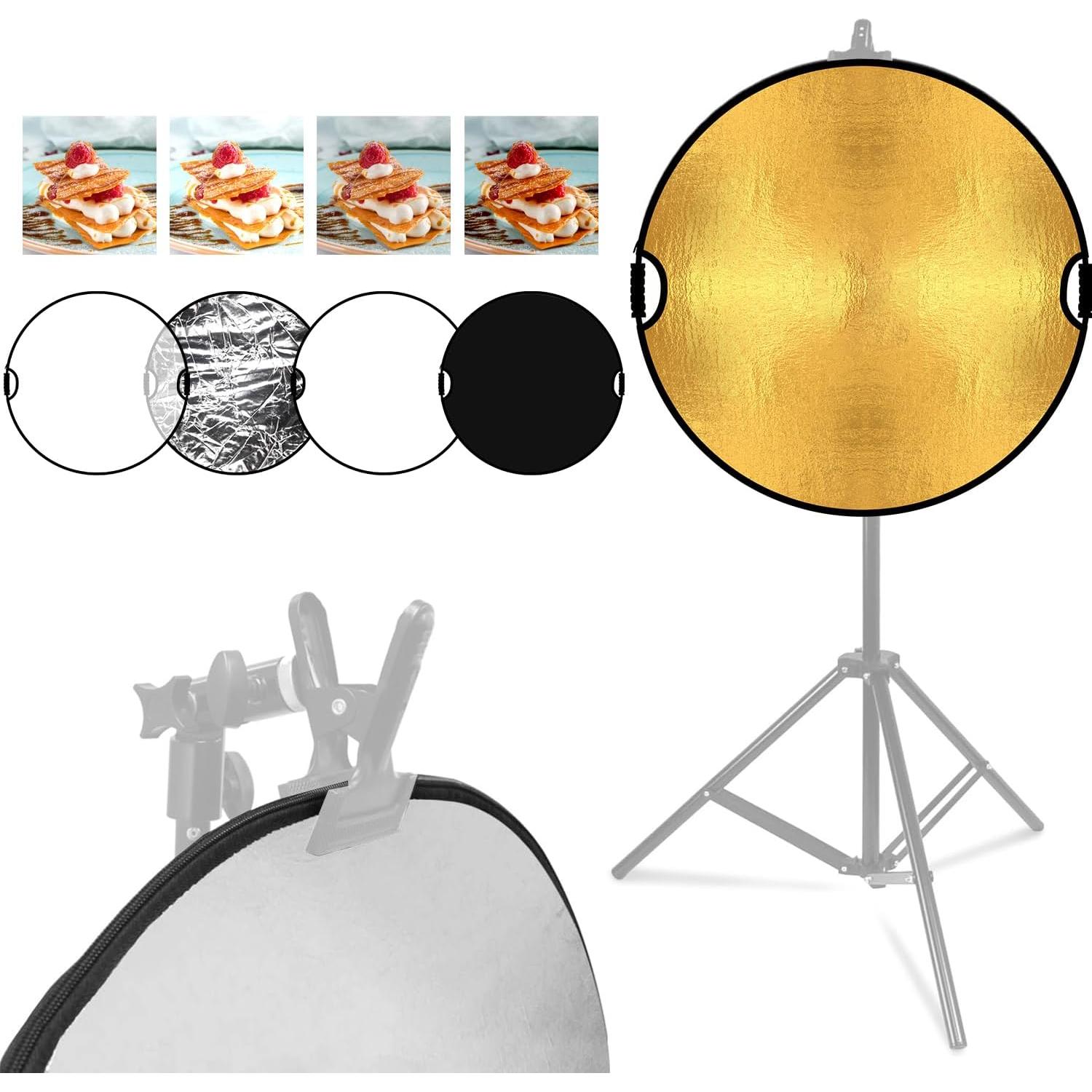 Reflector Fotográfico 5-en-1 GVM 78cm con Estuche