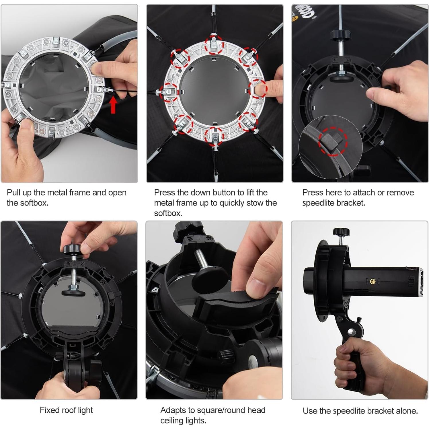 Softbox 90cm LAPGOOD FS90 para Fotografía Profesional