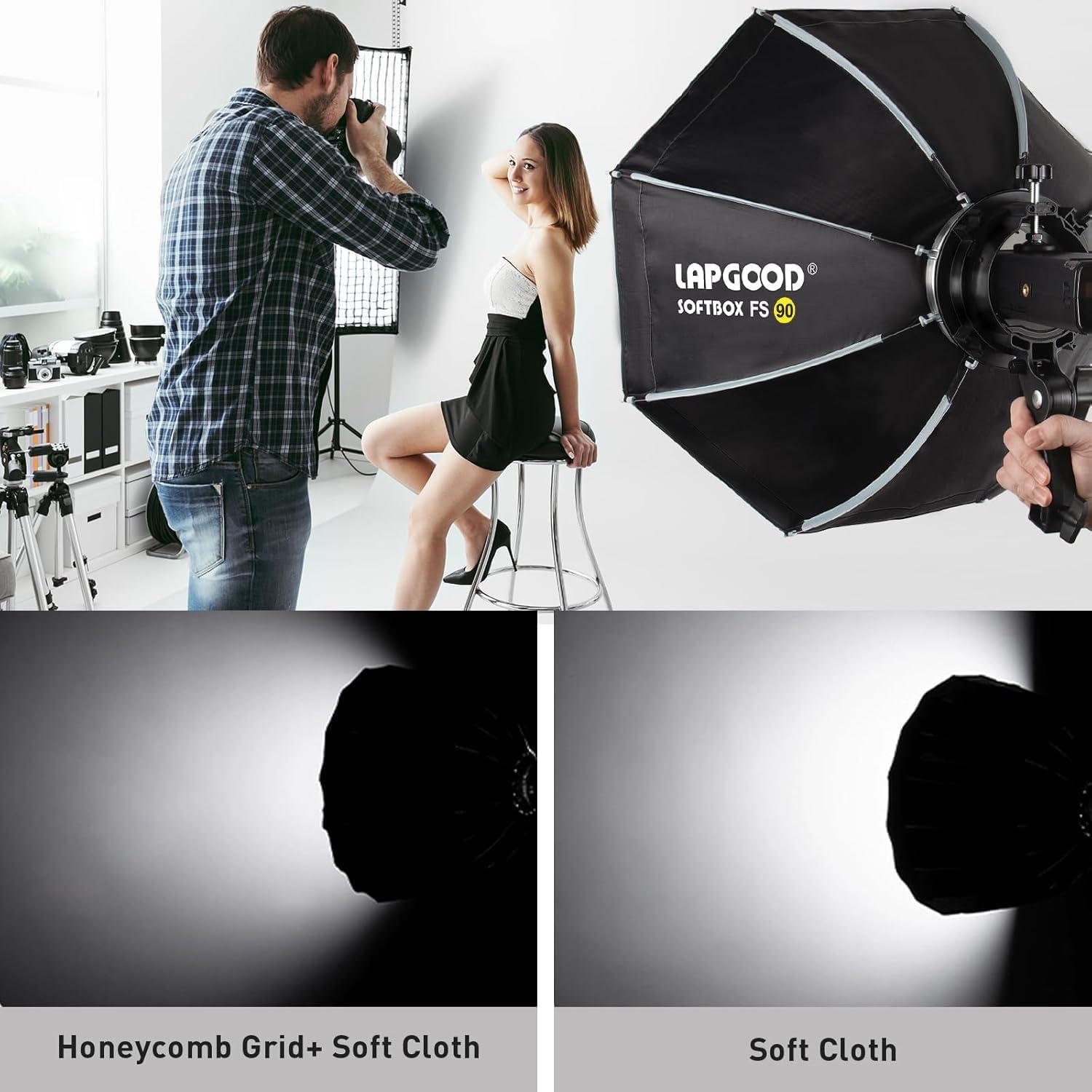 Softbox 90cm LAPGOOD FS90 para Fotografía Profesional