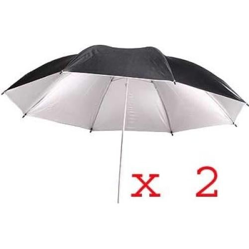 ePhoto Double Off Camera Flash Photo Studio Photography Flash Shoe Mount Swivel Bracket Umbrellas Stands 2 Stands, 2 Flash Mount Bracket, 2 Shoot Through Umbrellas, 2 Reflective Umbrellas UB4