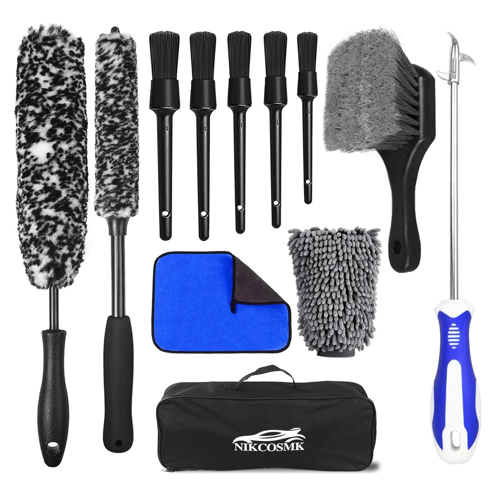 Kit de Cepillos para Ruedas NIKCOSMK 12 Piezas Limpiadores