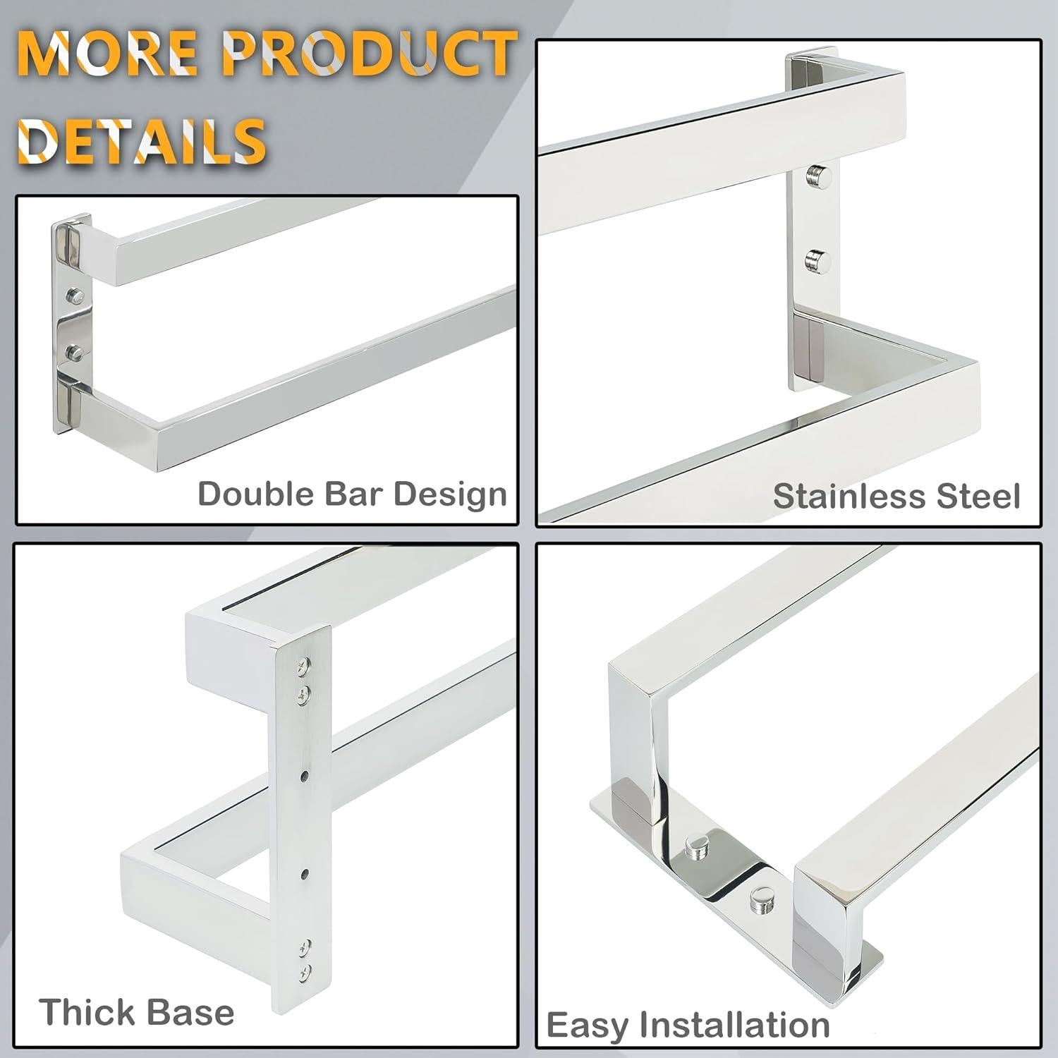 Barra de Toalla Alise GYT5040-C Acero Inoxidable 40.6 cm