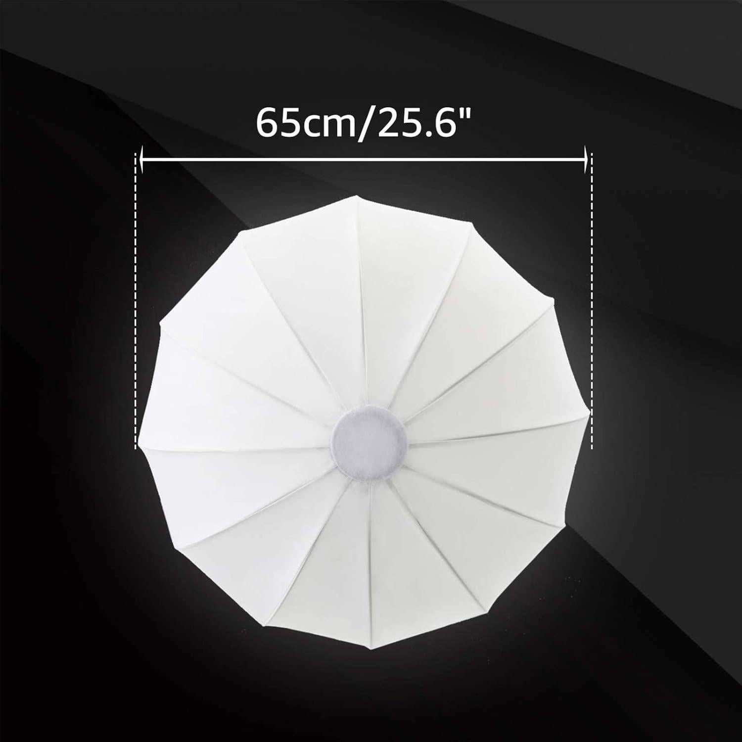 Godox CS-65D Lantern Softbox,Bowens Mount,Quick-Install 65cm Collapsible Globe Softbox for Photo Portrait Studio Video Continuous Lighting Photography