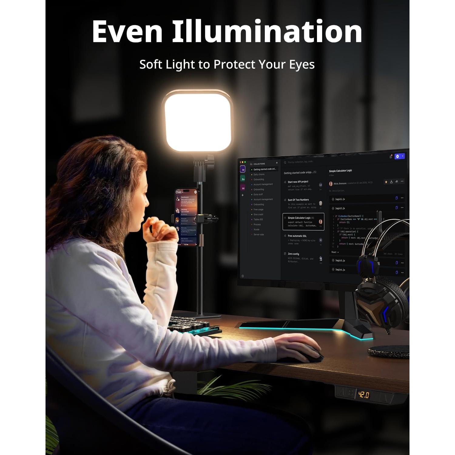 Iluminación UBeesize para Videoconferencias con Soporte