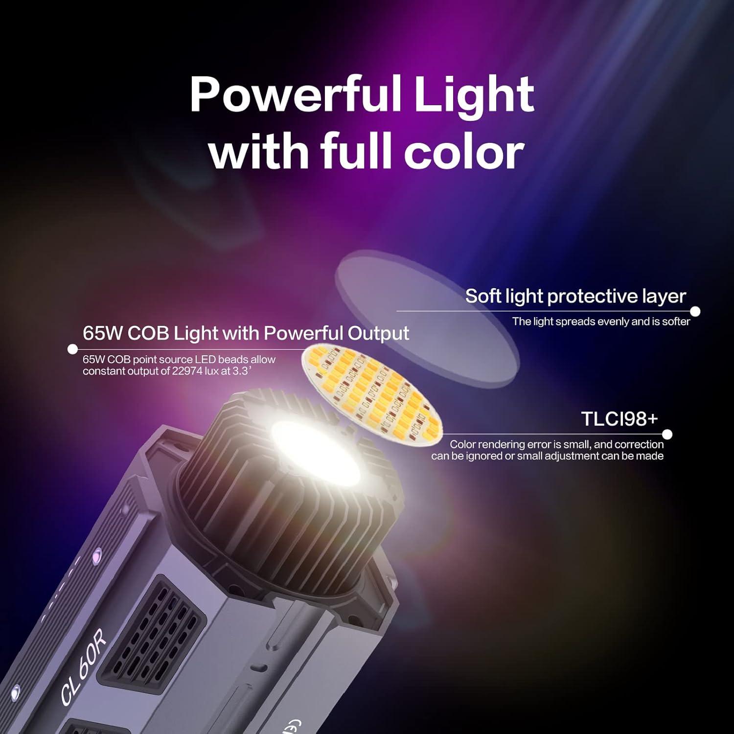Luz LED de Video COLBOR CL60R 65W RGBWW 2700K-6500K