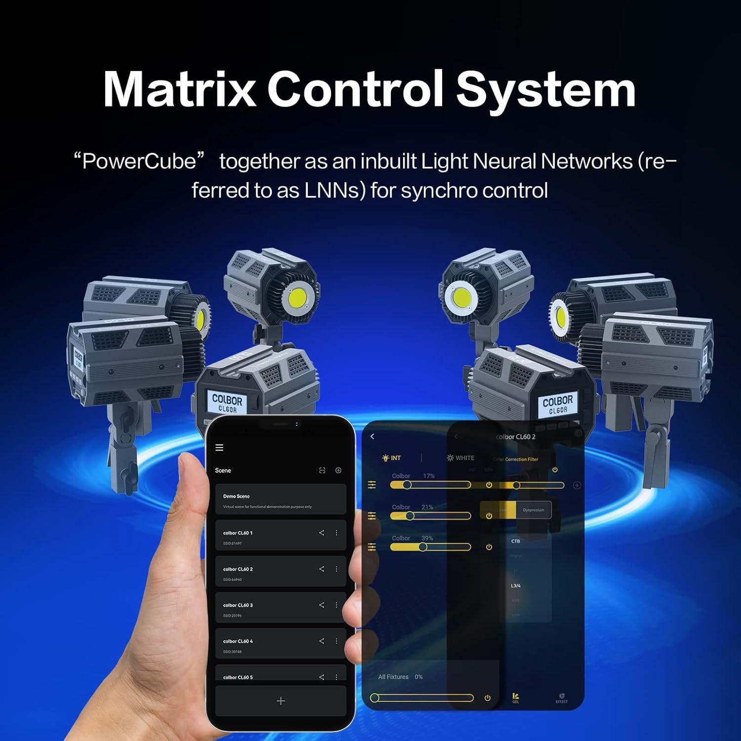 Luz LED de Video COLBOR CL60R 65W RGBWW 2700K-6500K