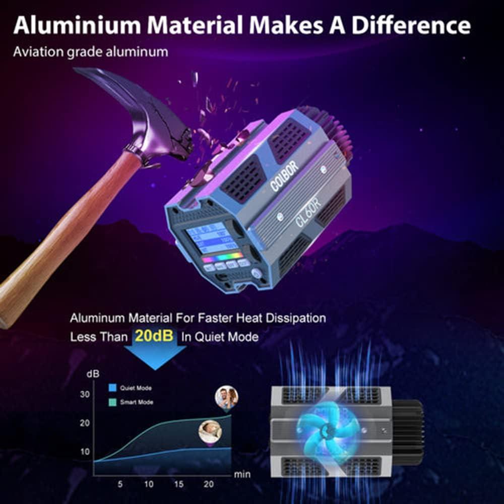 Luz LED de Video COLBOR CL60R 65W RGBWW 2700K-6500K