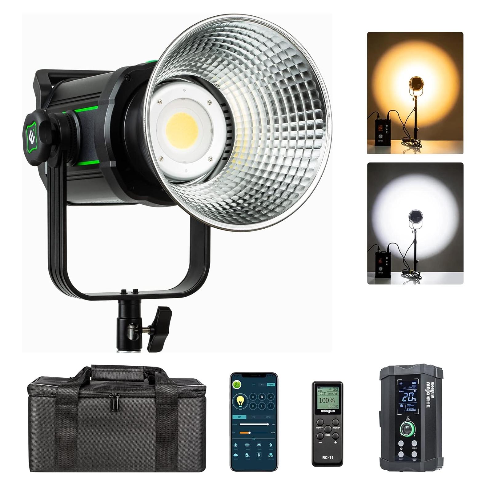 Weeylite Ninja 400 Luz de Video LED 150W Bi-Color 2800-6800K