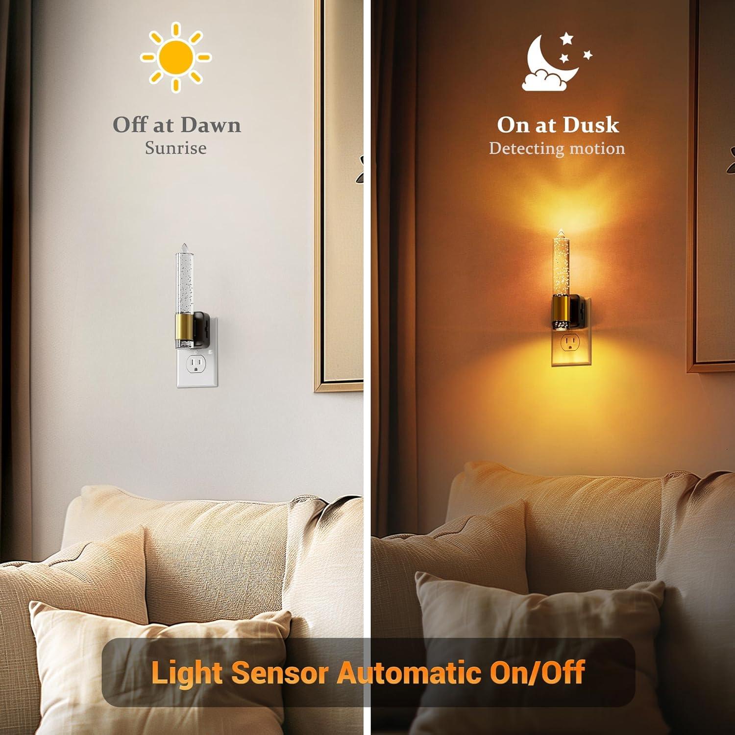 Luz Nocturna LED JandCase Ámbar con Sensor 2 Piezas