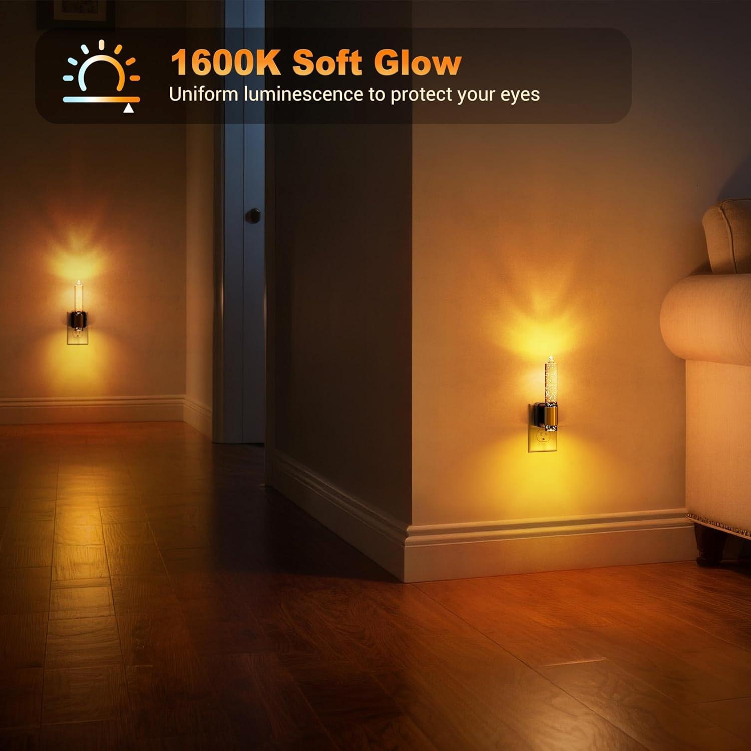 Luz Nocturna LED JandCase Ámbar con Sensor 2 Piezas