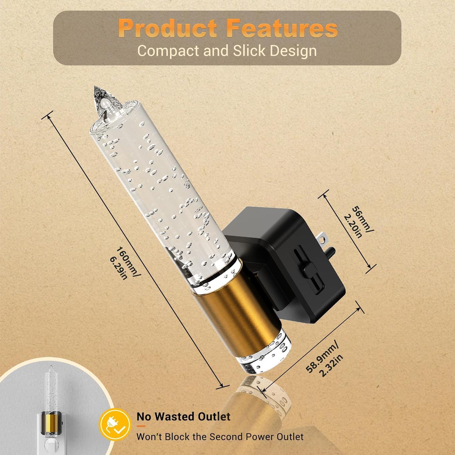 Luz Nocturna LED JandCase Ámbar con Sensor 2 Piezas