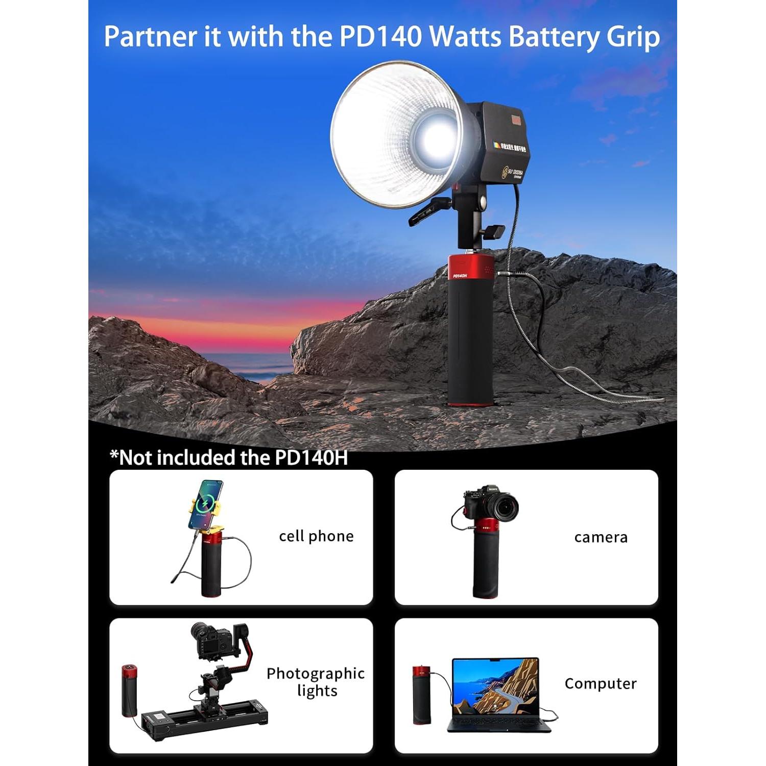 IFOOTAGE LED Video Light 130W Bi-Color 2700-5600K Portátil