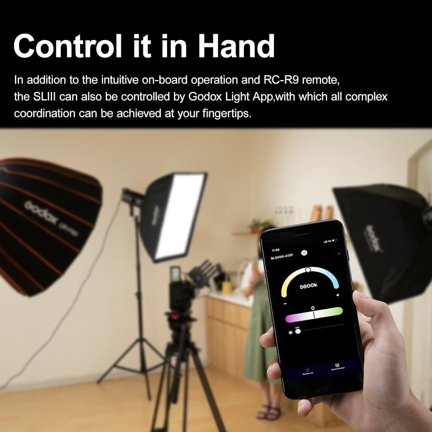 Luz de Video LED Godox SL-150III 5600K-1200K CRI96+