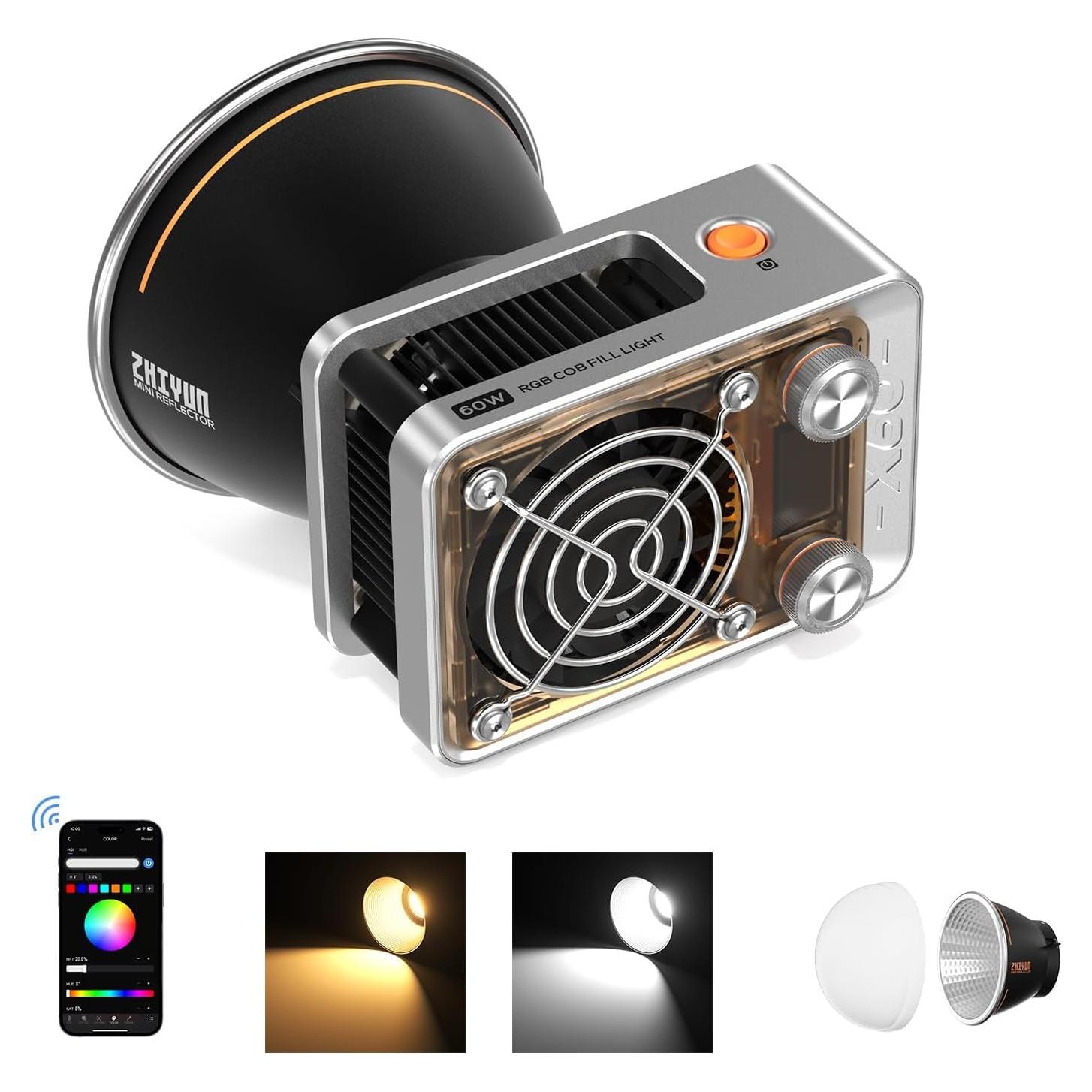 Luz de Video RGB ZHIYUN Molus X60 60W Portátil CRI 95