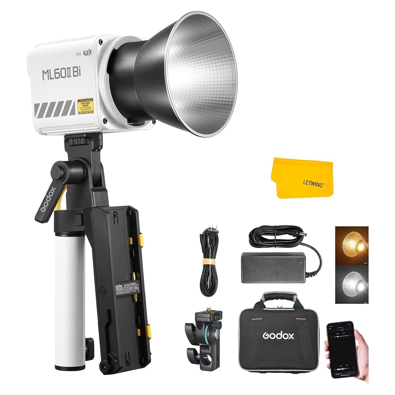 Godox ML60IIBi Luz LED Bi-Color 70W 2800K-6500K CRI 96+