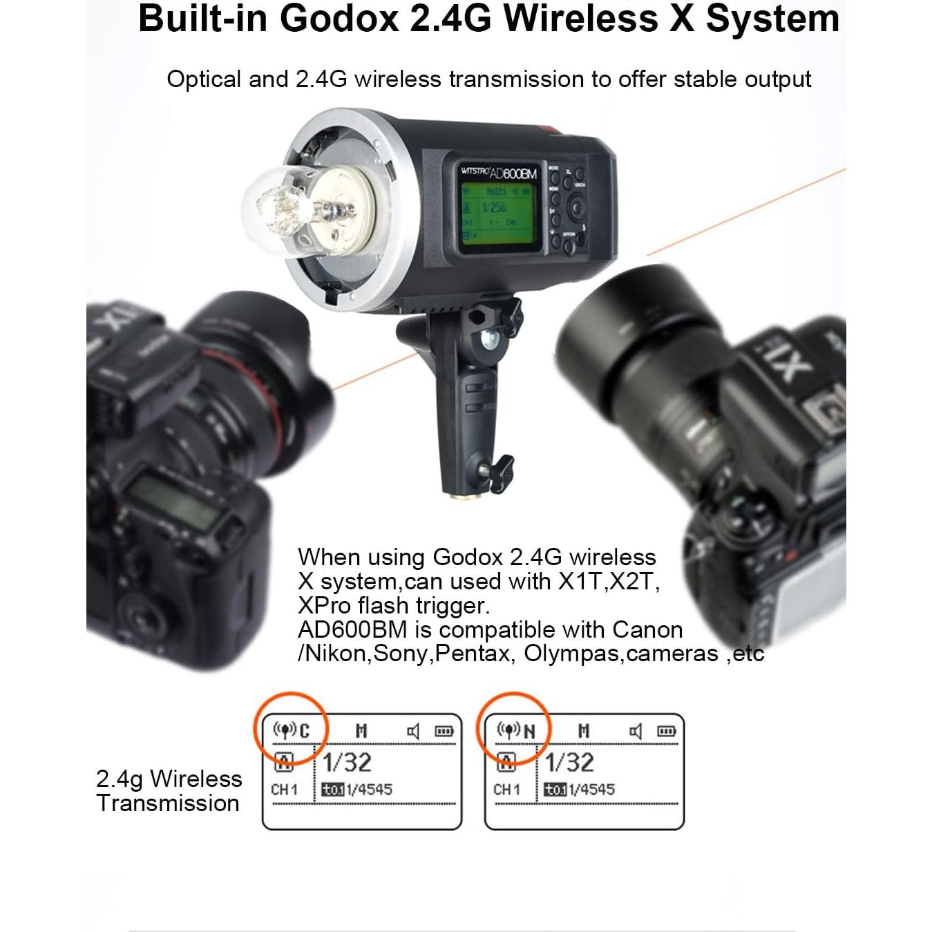 Flash Estroboscópico Godox AD600BM 600Ws Montura Bowens