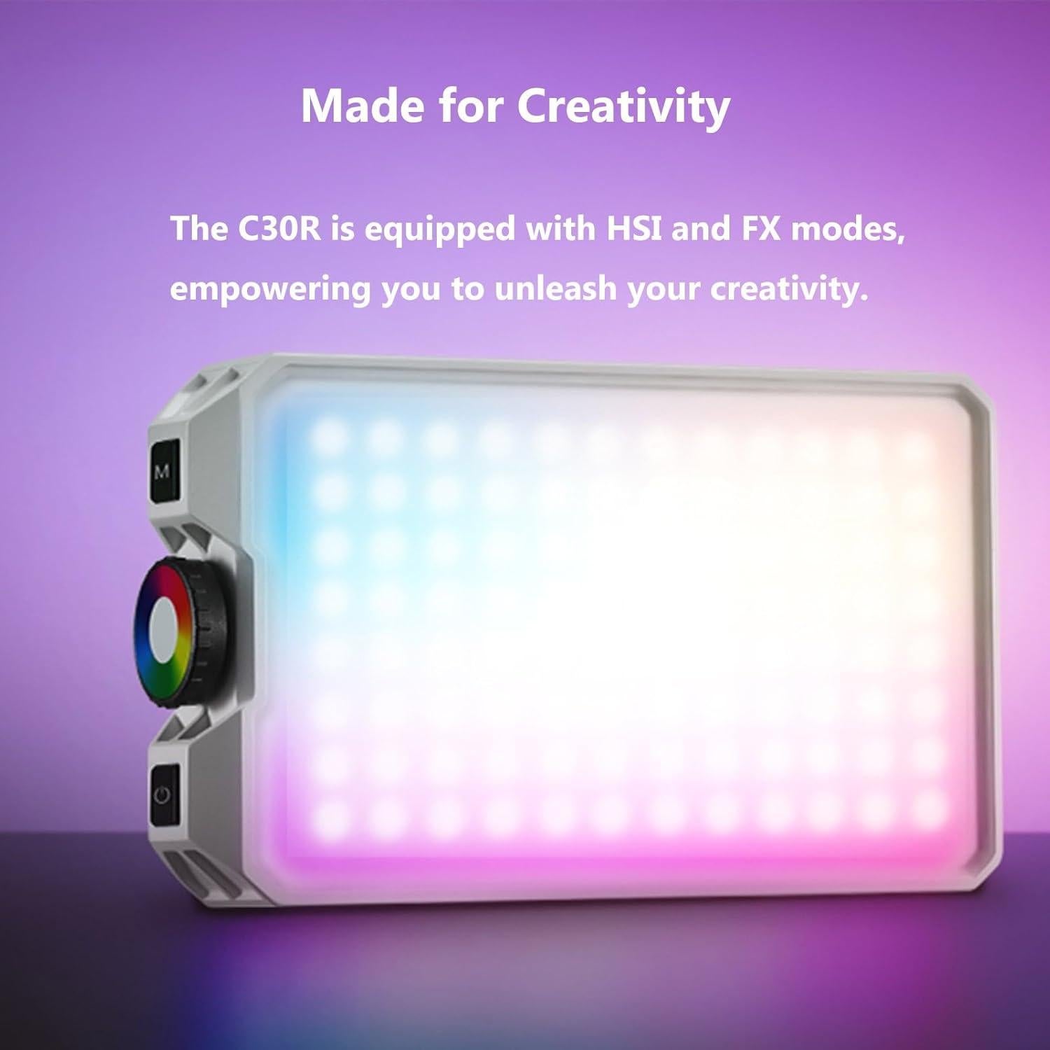 Luz de Video LED Godox C30 BI 30W Bi-Color 2800K-6500K