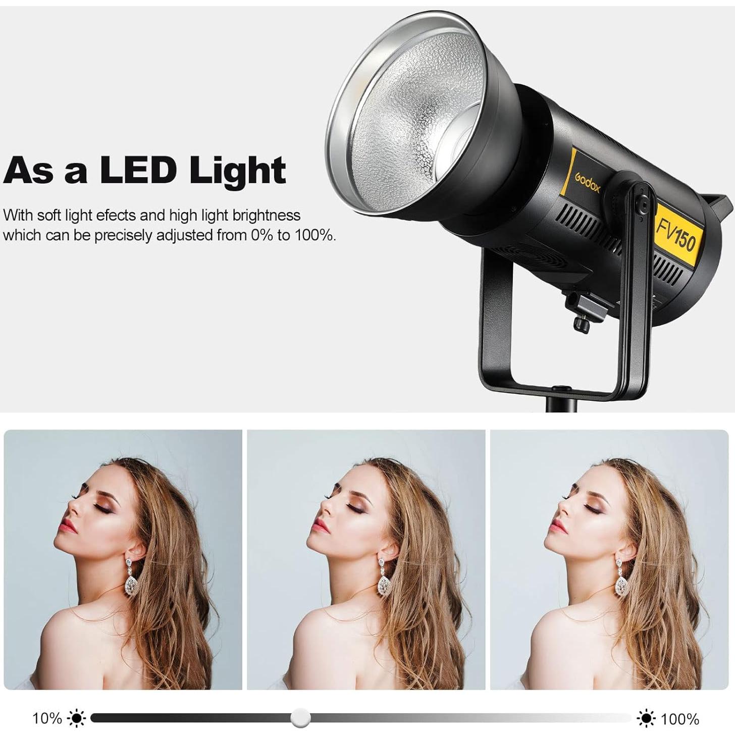 Godox FV150 Luz LED Flash 150W 1/8000s CRI96+ 12000LUX