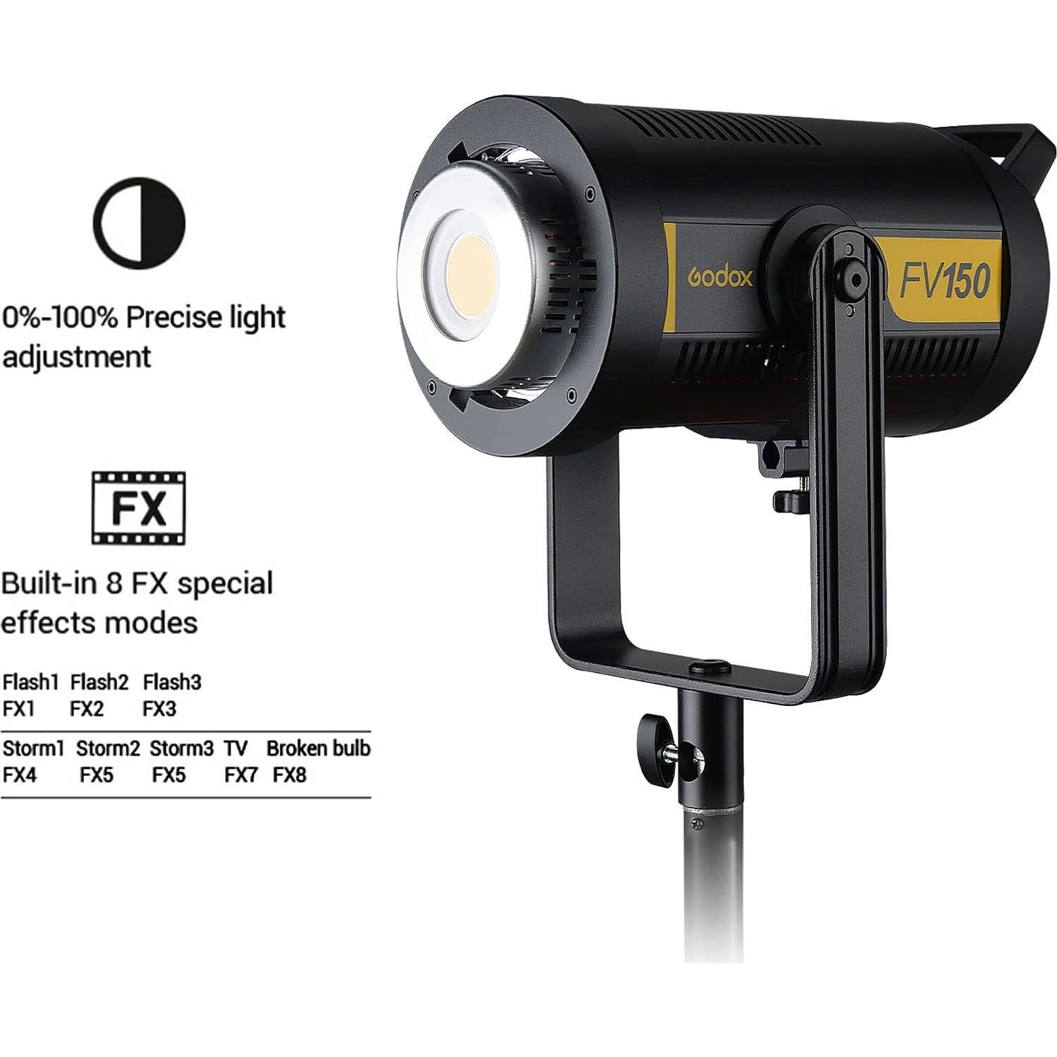 Godox FV150 Luz LED Flash 150W 1/8000s CRI96+ 12000LUX