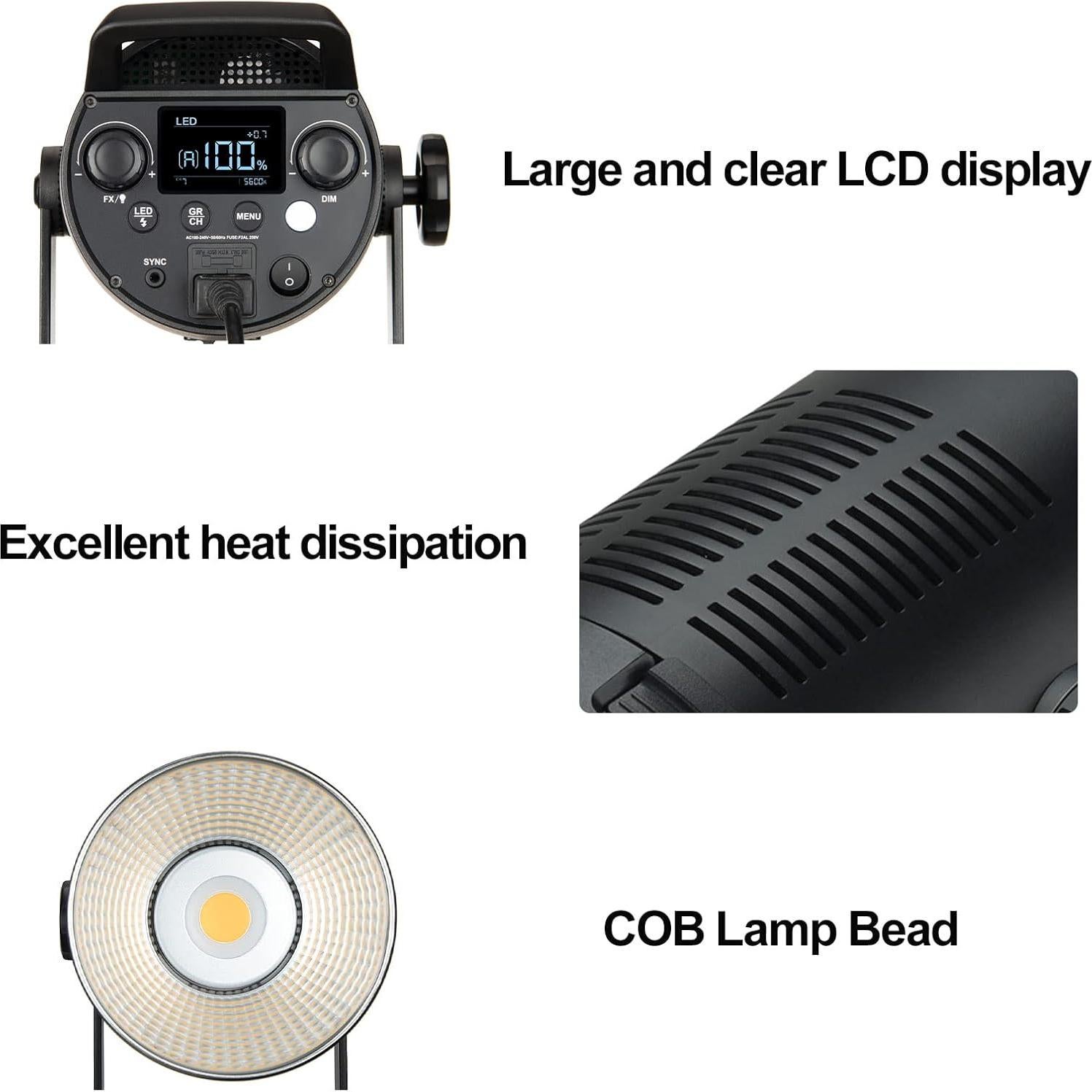 Godox FV150 Luz LED Flash 150W 1/8000s CRI96+ 12000LUX