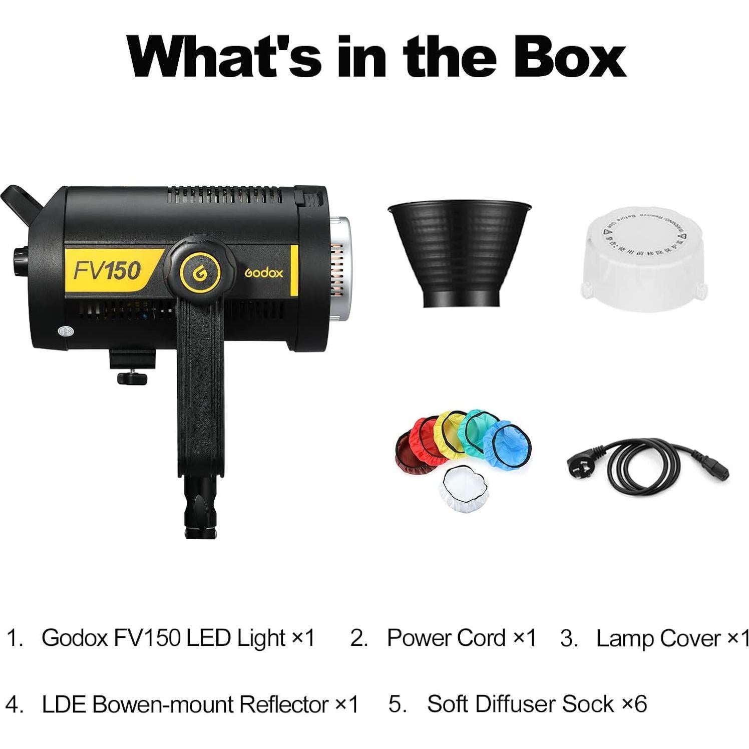 Godox FV150 Luz LED Flash 150W 1/8000s CRI96+ 12000LUX