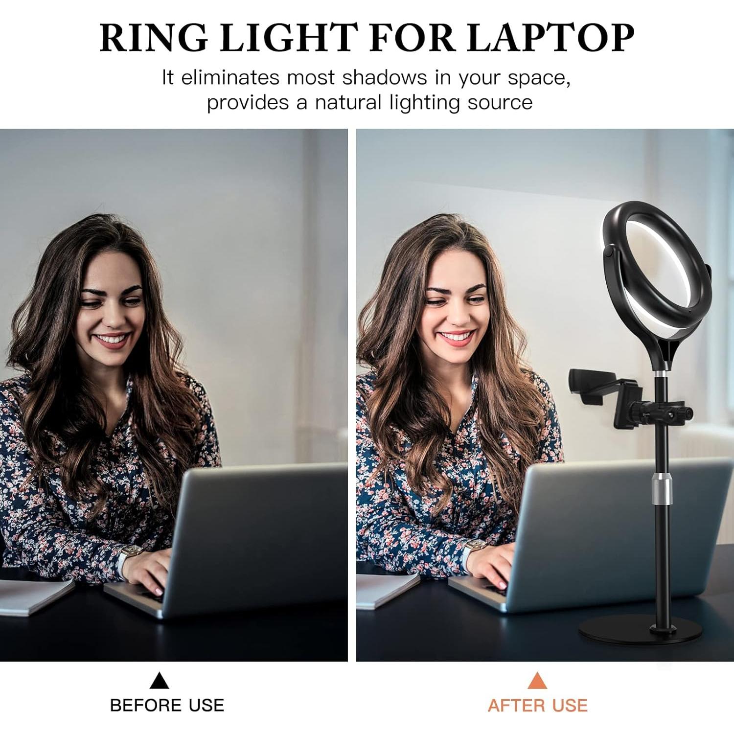 Luz de Anillo LED 8" Yarrashop Ajustable para Video Llamadas