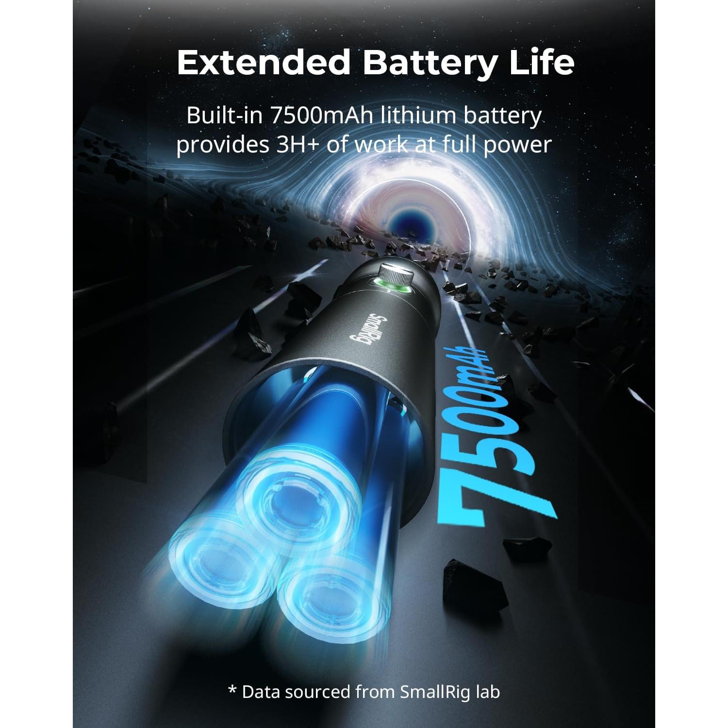 Linterna Fotográfica RGB LED SmallRig RF10C 7500mAh Aluminio